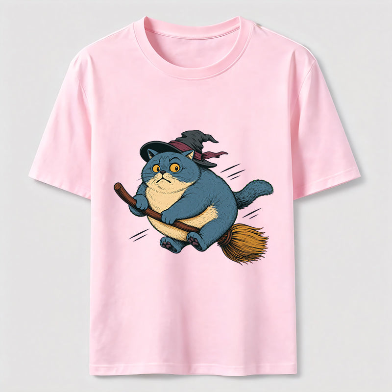 Witch Cat on a Broom Classic T-Shirt