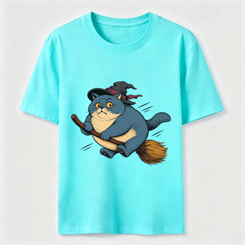 Witch Cat on a Broom Classic T-Shirt
