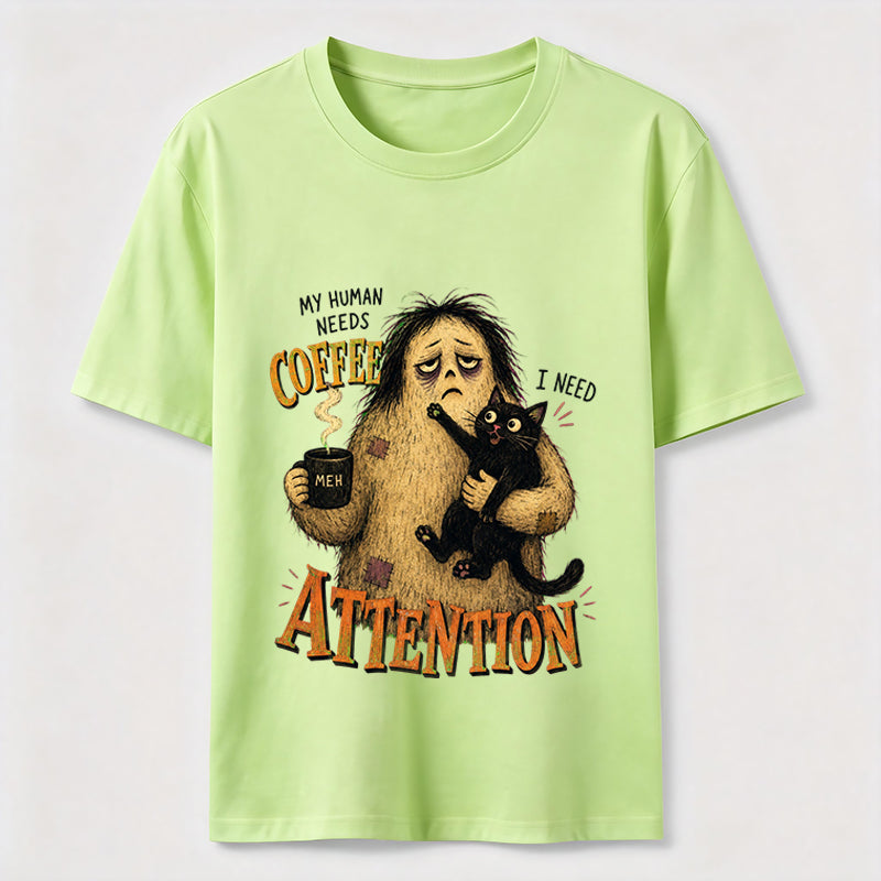 Coffee and Attention Cat Classic T-Shirt