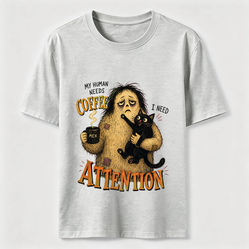 Coffee and Attention Cat Classic T-Shirt