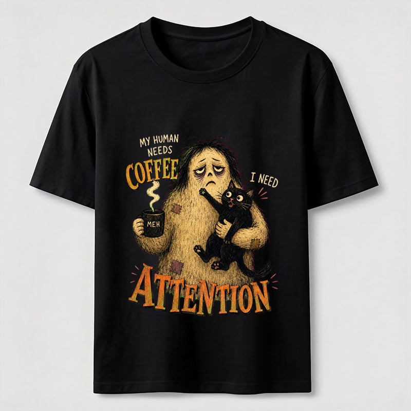 Coffee and Attention Cat Classic T-Shirt