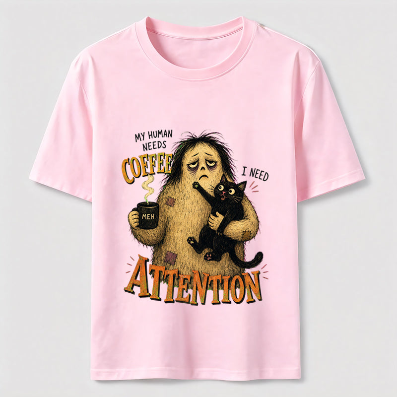 Coffee and Attention Cat Classic T-Shirt
