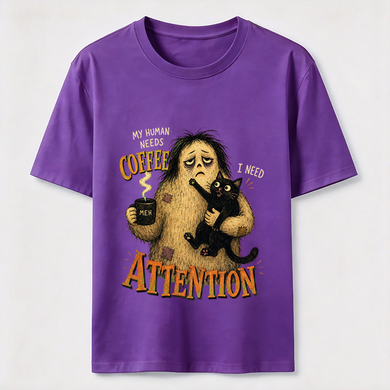 Coffee and Attention Cat Classic T-Shirt