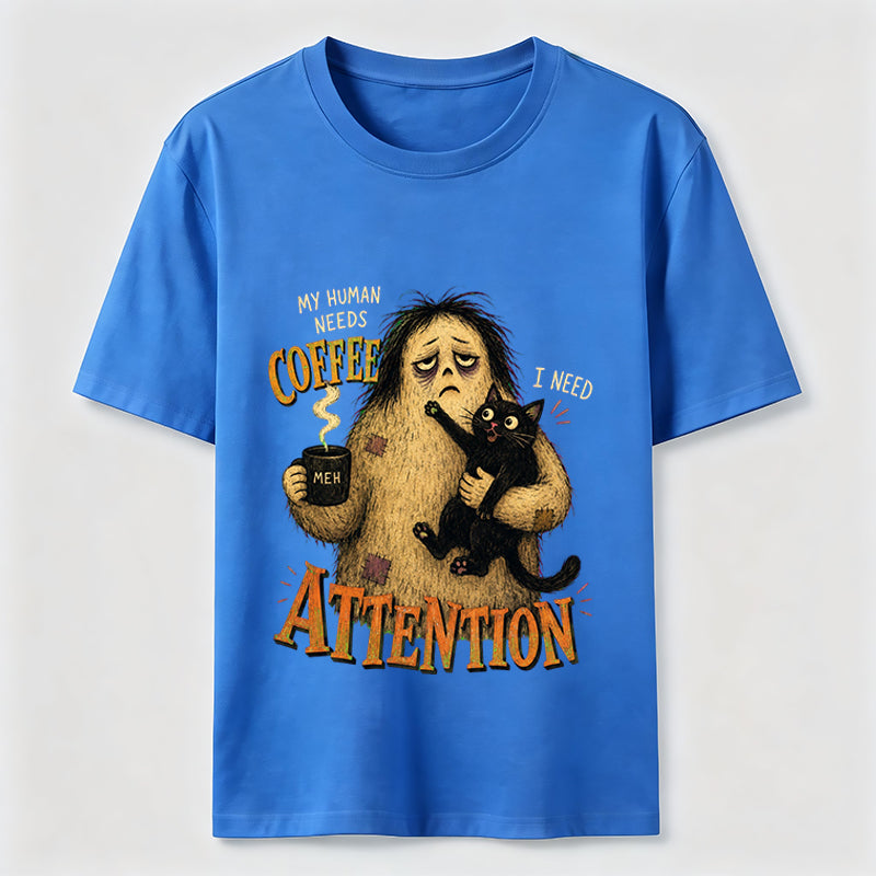 Coffee and Attention Cat Classic T-Shirt