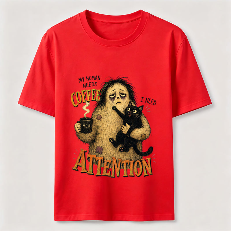 Coffee and Attention Cat Classic T-Shirt