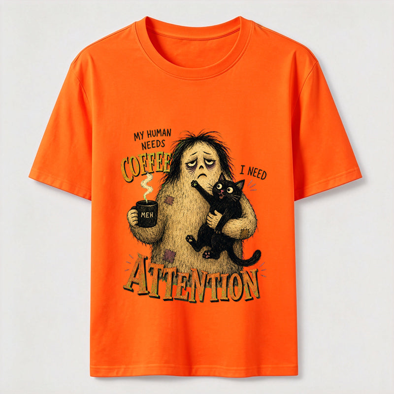 Coffee and Attention Cat Classic T-Shirt