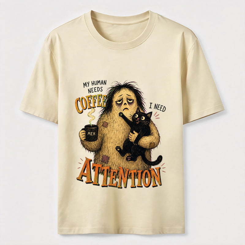 Coffee and Attention Cat Classic T-Shirt