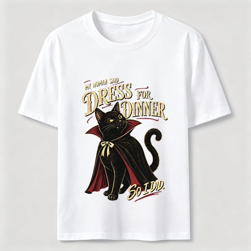 Dress for Dinner Vampire Cat Classic T-Shirt
