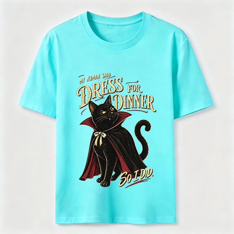 Dress for Dinner Vampire Cat Classic T-Shirt