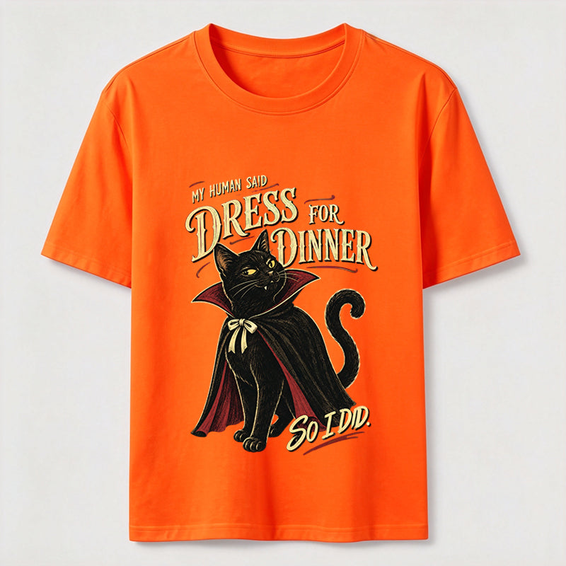 Dress for Dinner Vampire Cat Classic T-Shirt