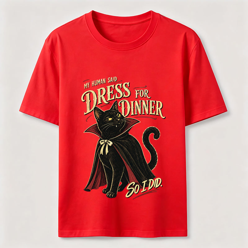 Dress for Dinner Vampire Cat Classic T-Shirt