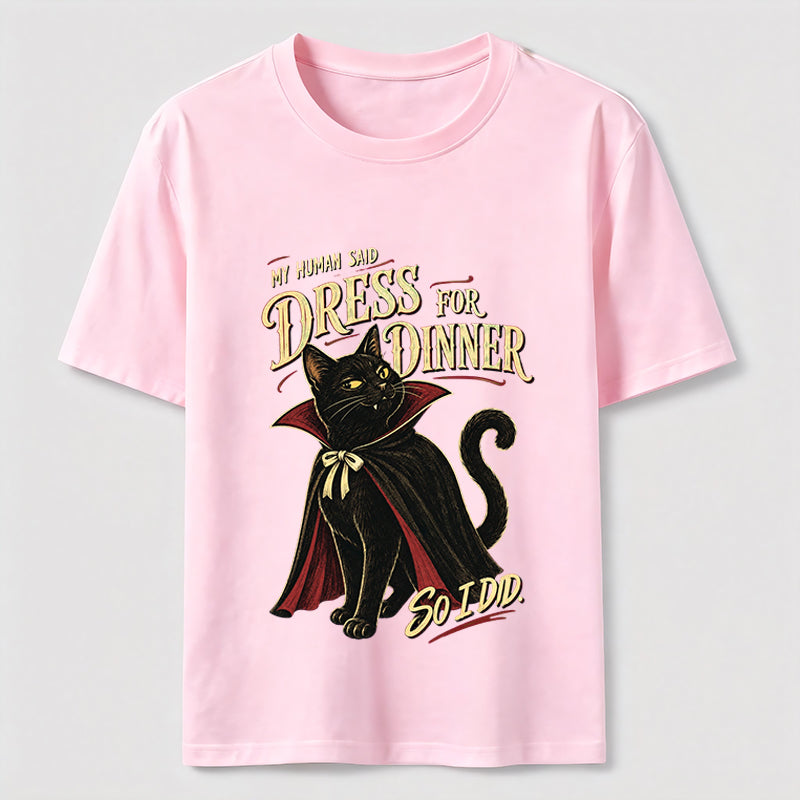 Dress for Dinner Vampire Cat Classic T-Shirt