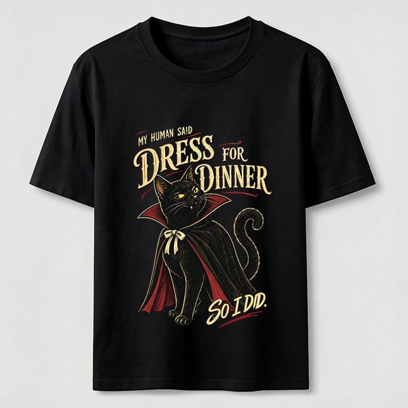 Dress for Dinner Vampire Cat Classic T-Shirt