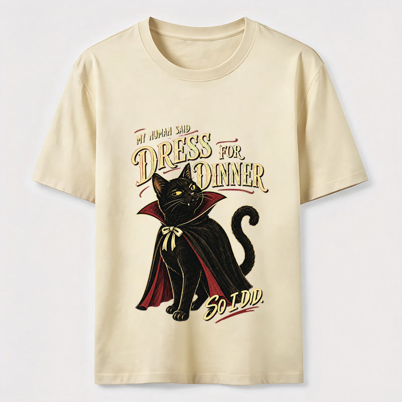Dress for Dinner Vampire Cat Classic T-Shirt