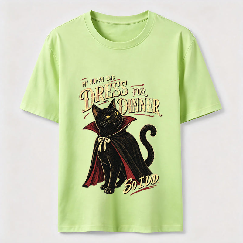 Dress for Dinner Vampire Cat Classic T-Shirt