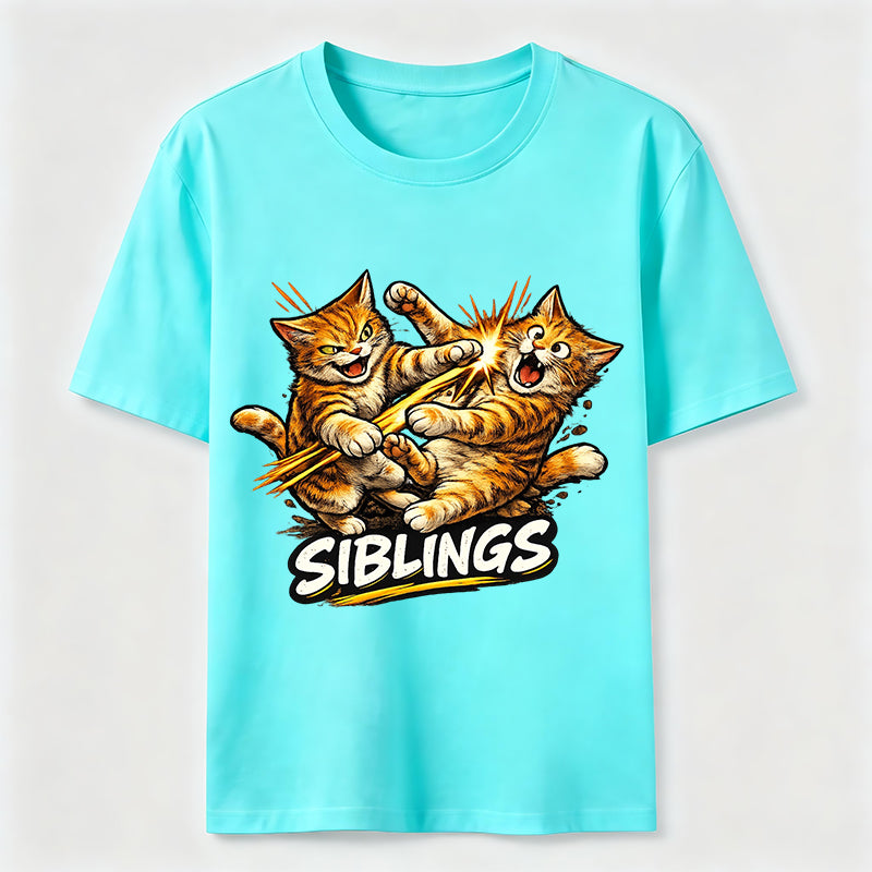 Playful Cat Siblings Classic T-Shirt