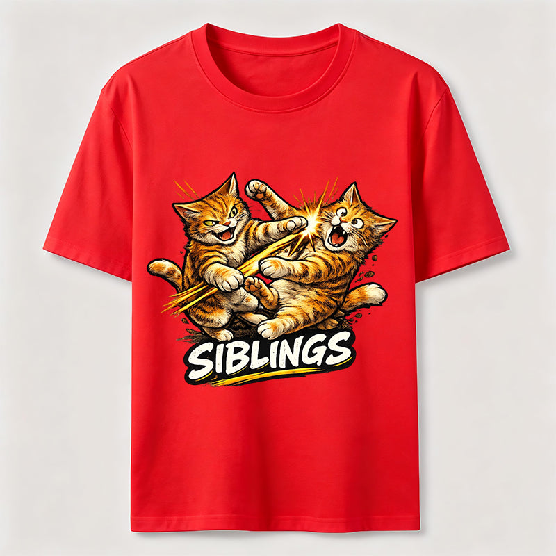 Playful Cat Siblings Classic T-Shirt