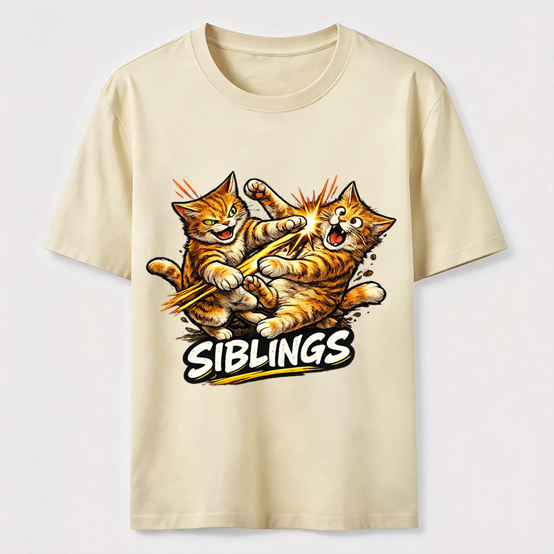 Playful Cat Siblings Classic T-Shirt