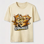 Playful Cat Siblings Classic T-Shirt