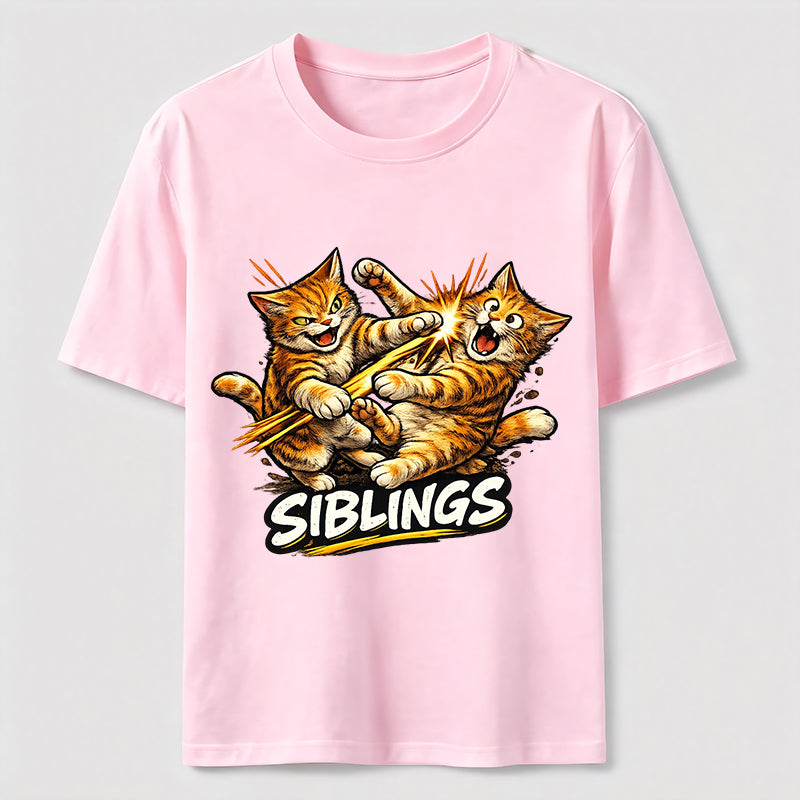 Playful Cat Siblings Classic T-Shirt