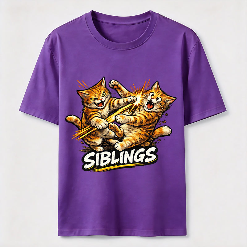 Playful Cat Siblings Classic T-Shirt