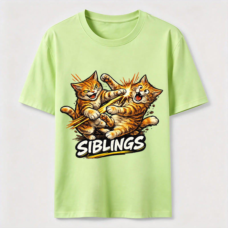 Playful Cat Siblings Classic T-Shirt