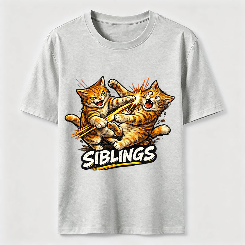 Playful Cat Siblings Classic T-Shirt