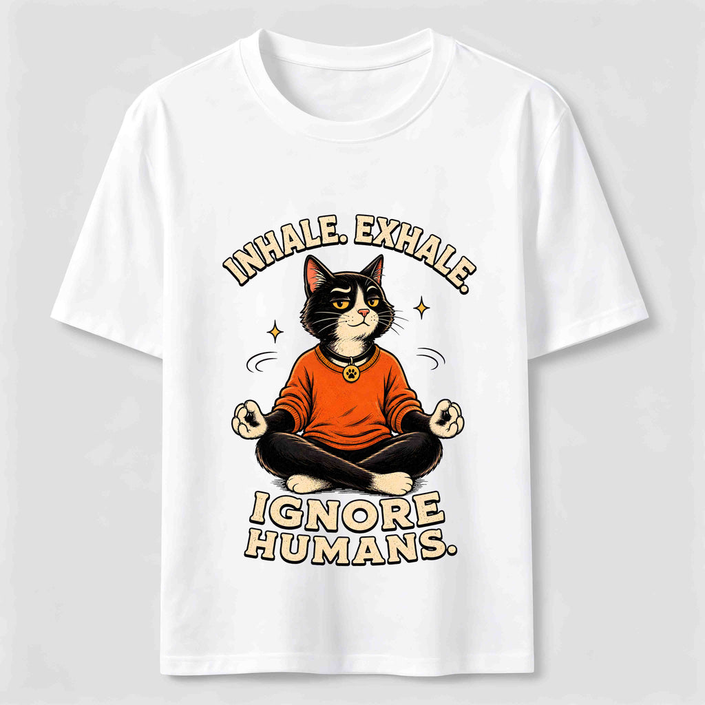 Zen Meditation Cat Humor Classic T-Shirt