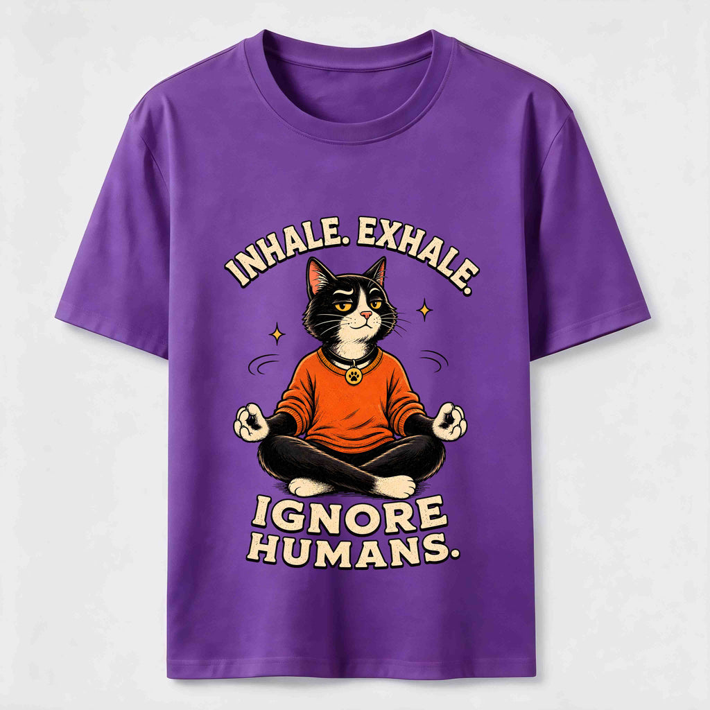 Zen Meditation Cat Humor Classic T-Shirt