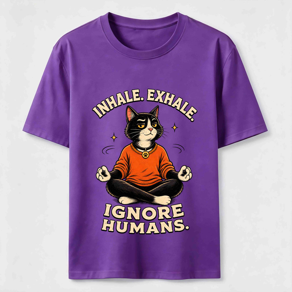 Zen Meditation Cat Humor Classic T-Shirt