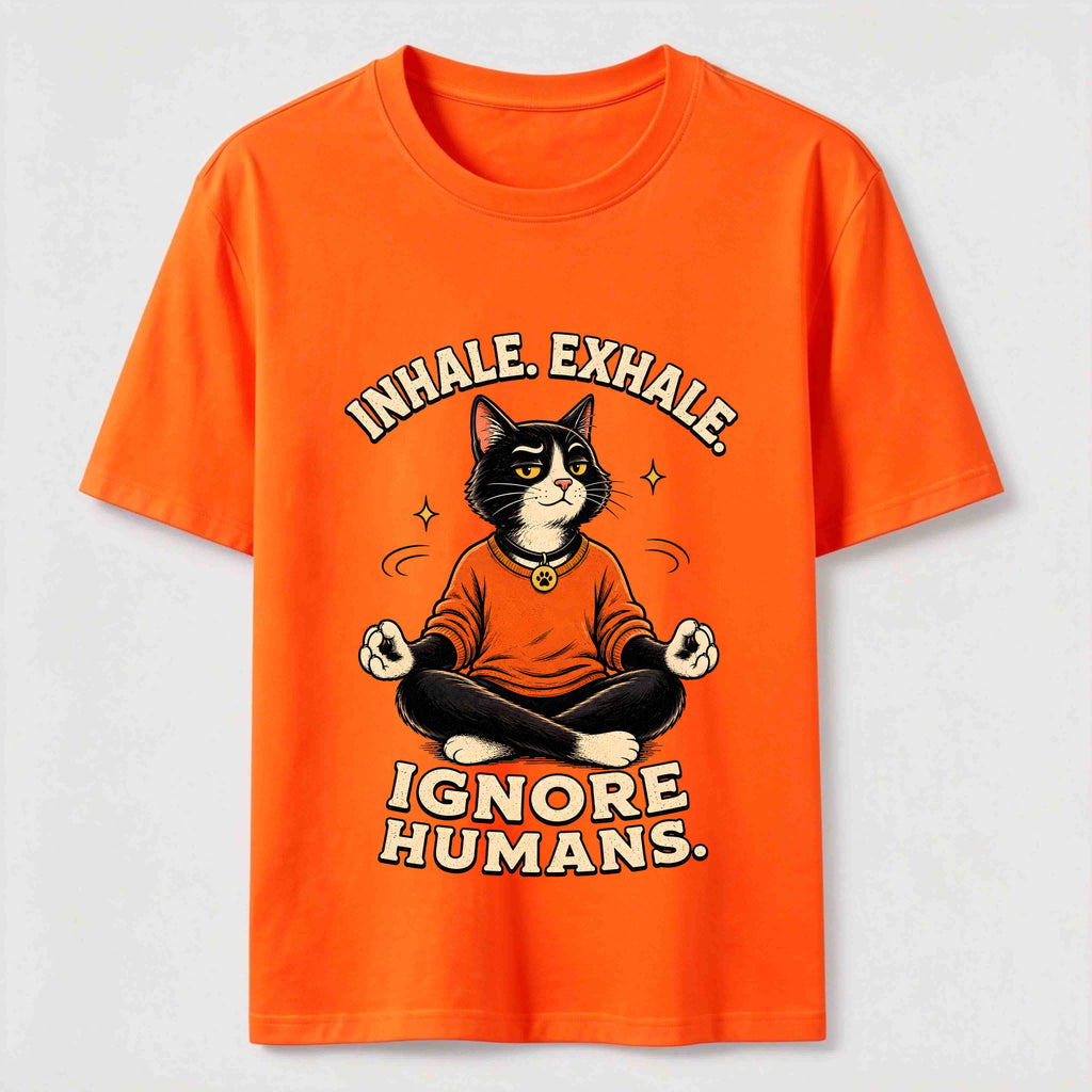Zen Meditation Cat Humor Classic T-Shirt