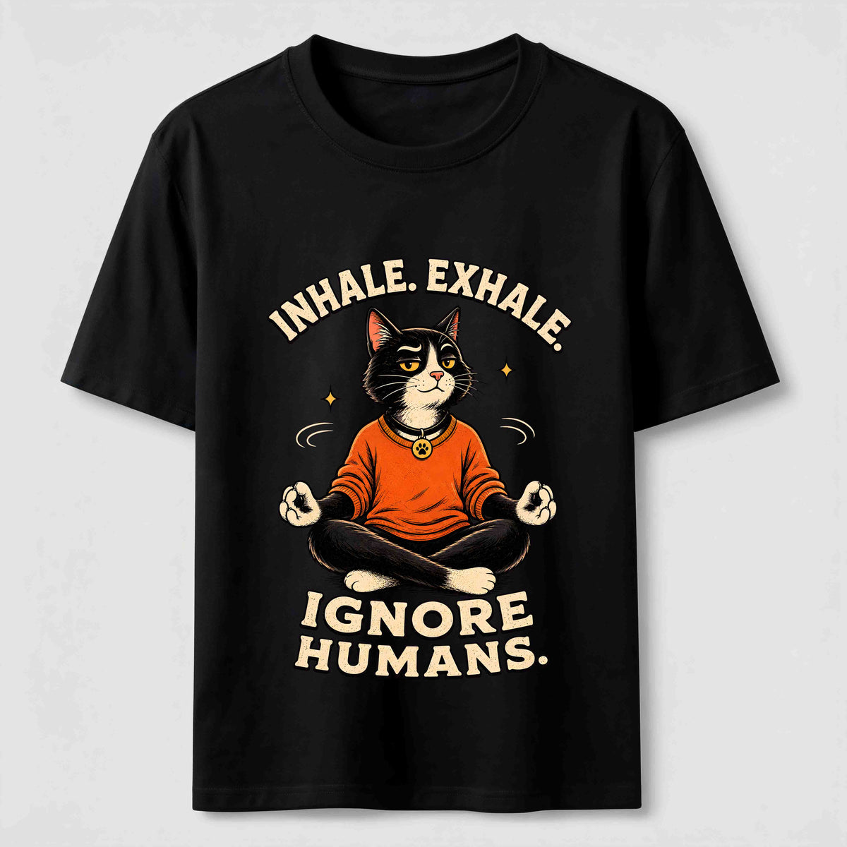 Zen Meditation Cat Humor Classic T-Shirt