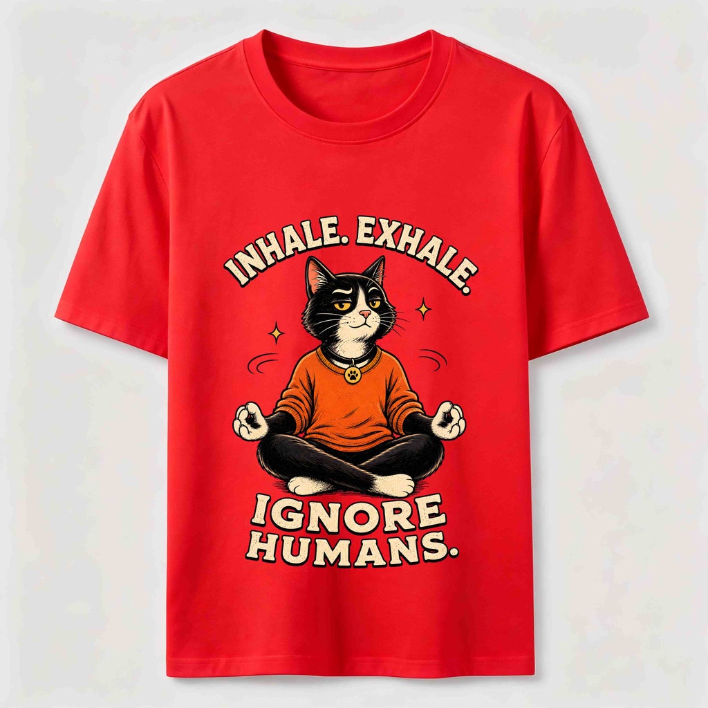 Zen Meditation Cat Humor Classic T-Shirt
