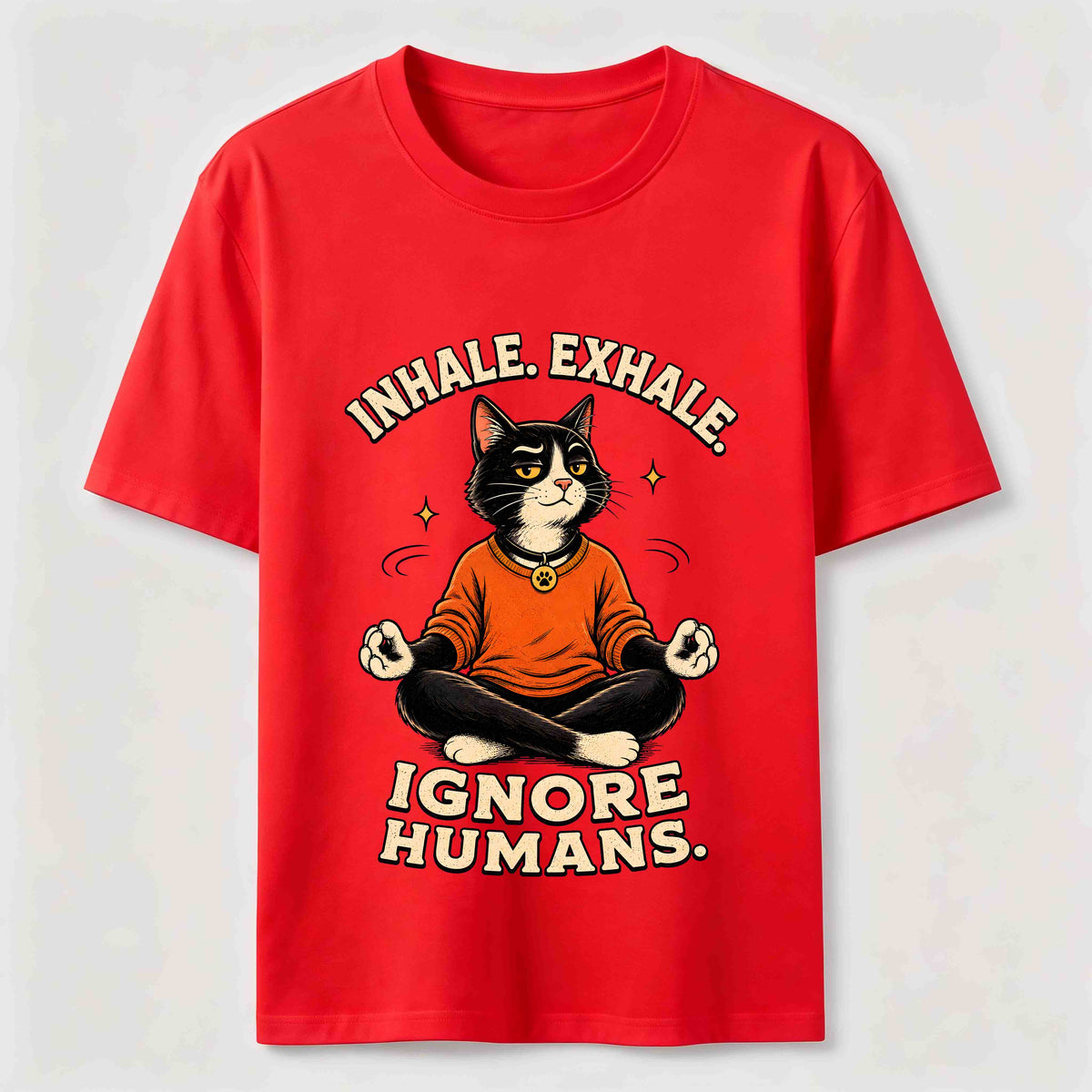 Zen Meditation Cat Humor Classic T-Shirt