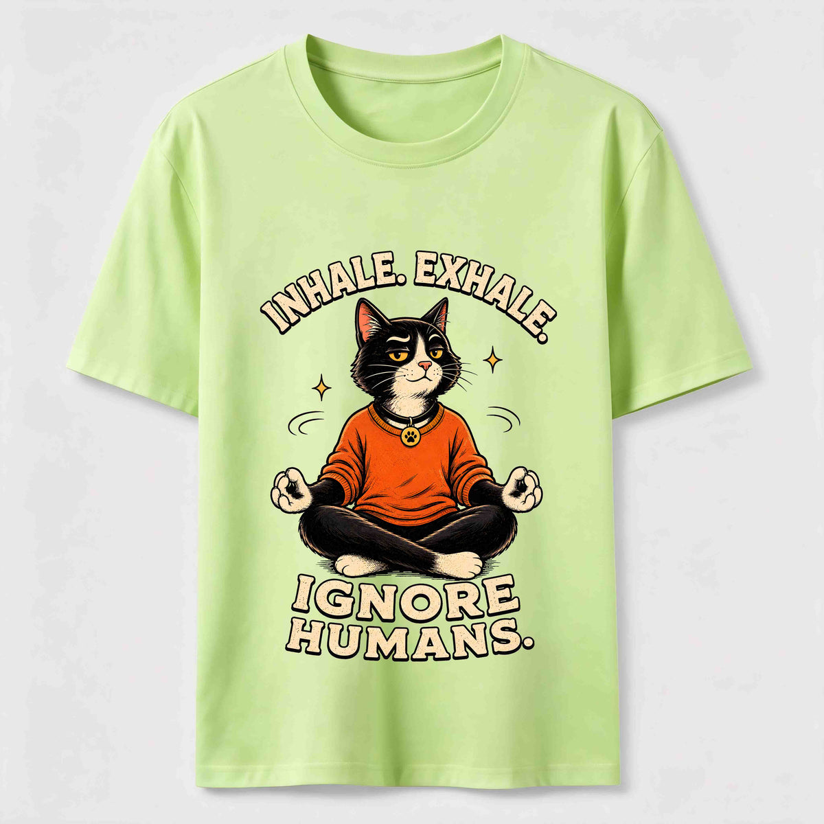 Zen Meditation Cat Humor Classic T-Shirt