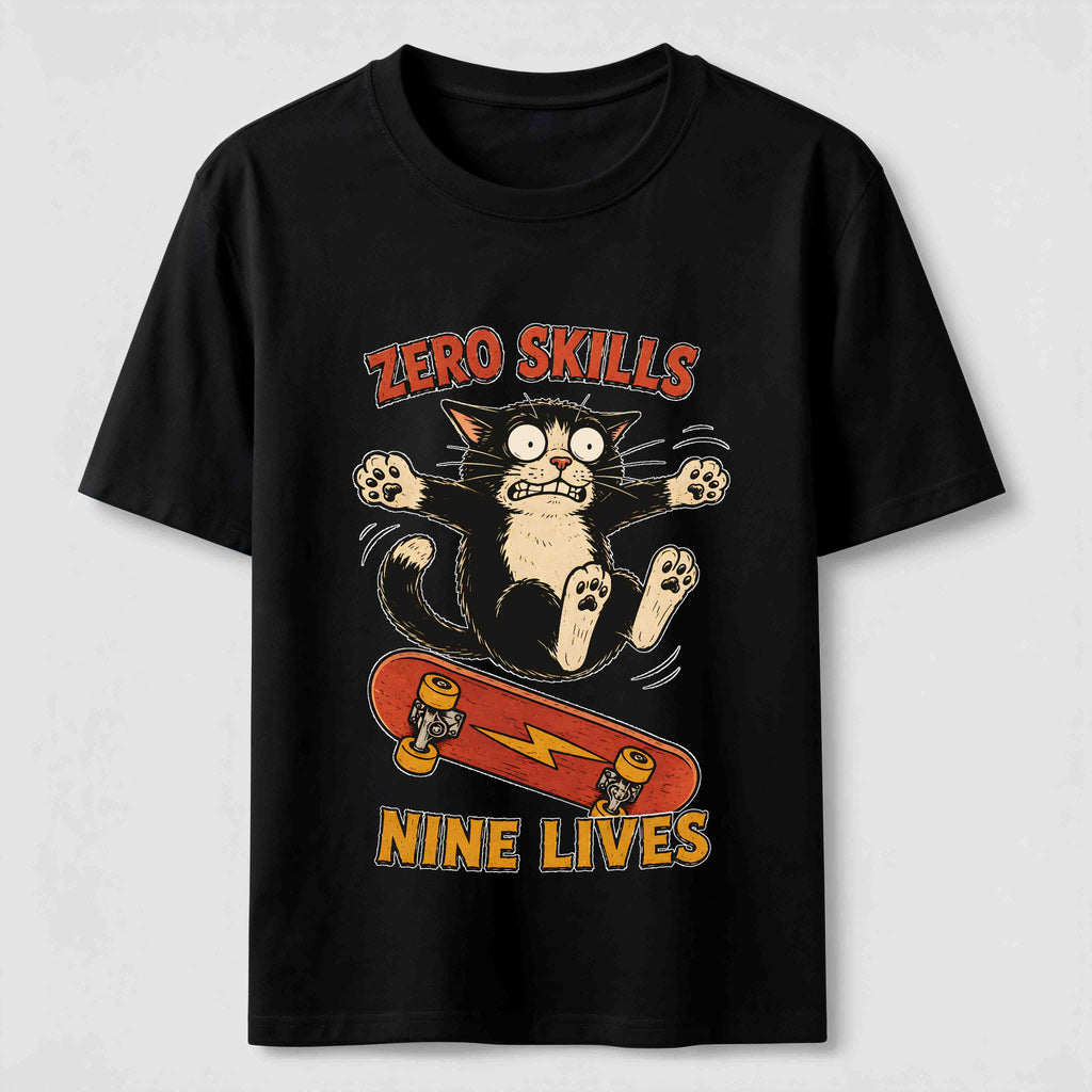Clumsy Skateboard Cat Classic T-Shirt