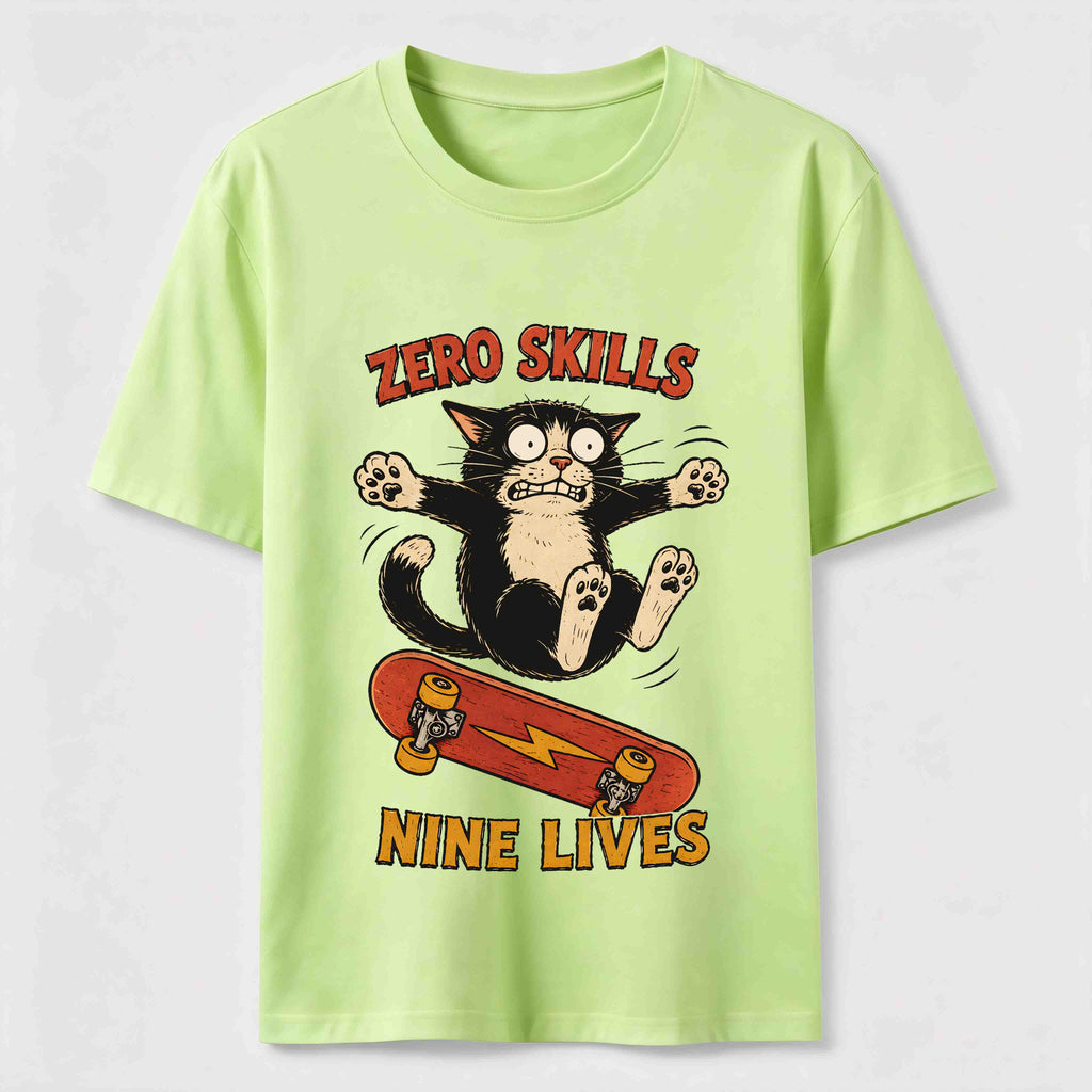 Clumsy Skateboard Cat Classic T-Shirt