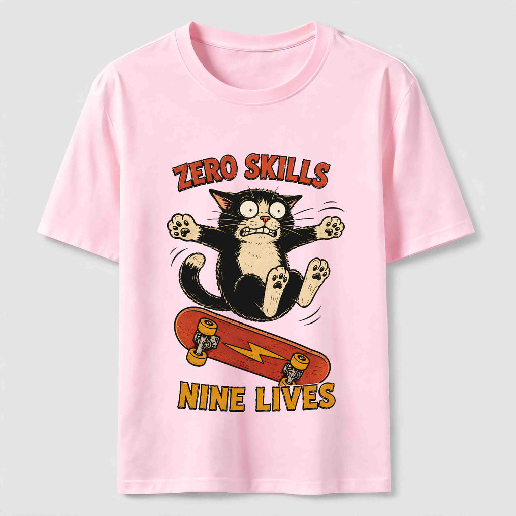 Clumsy Skateboard Cat Classic T-Shirt