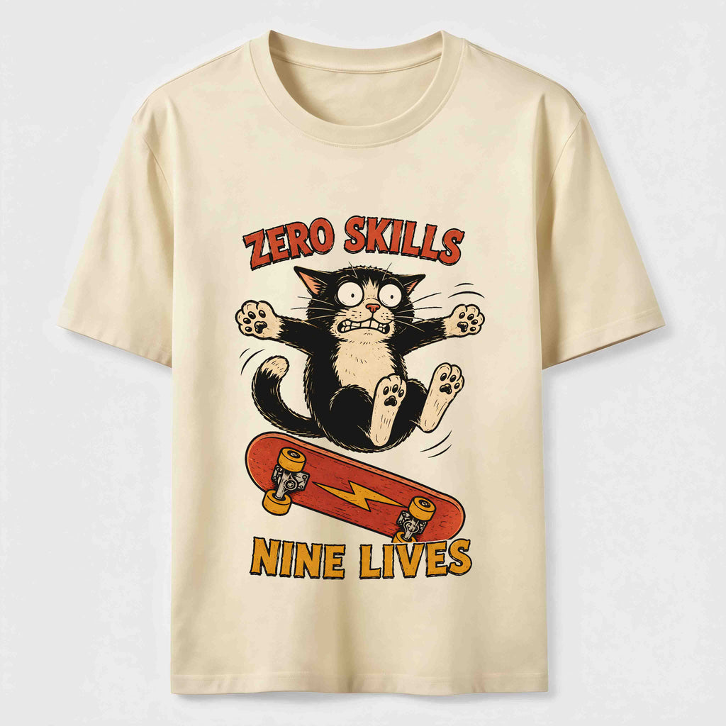 Clumsy Skateboard Cat Classic T-Shirt