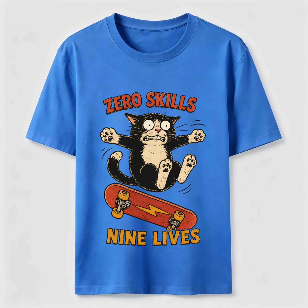 Clumsy Skateboard Cat Classic T-Shirt
