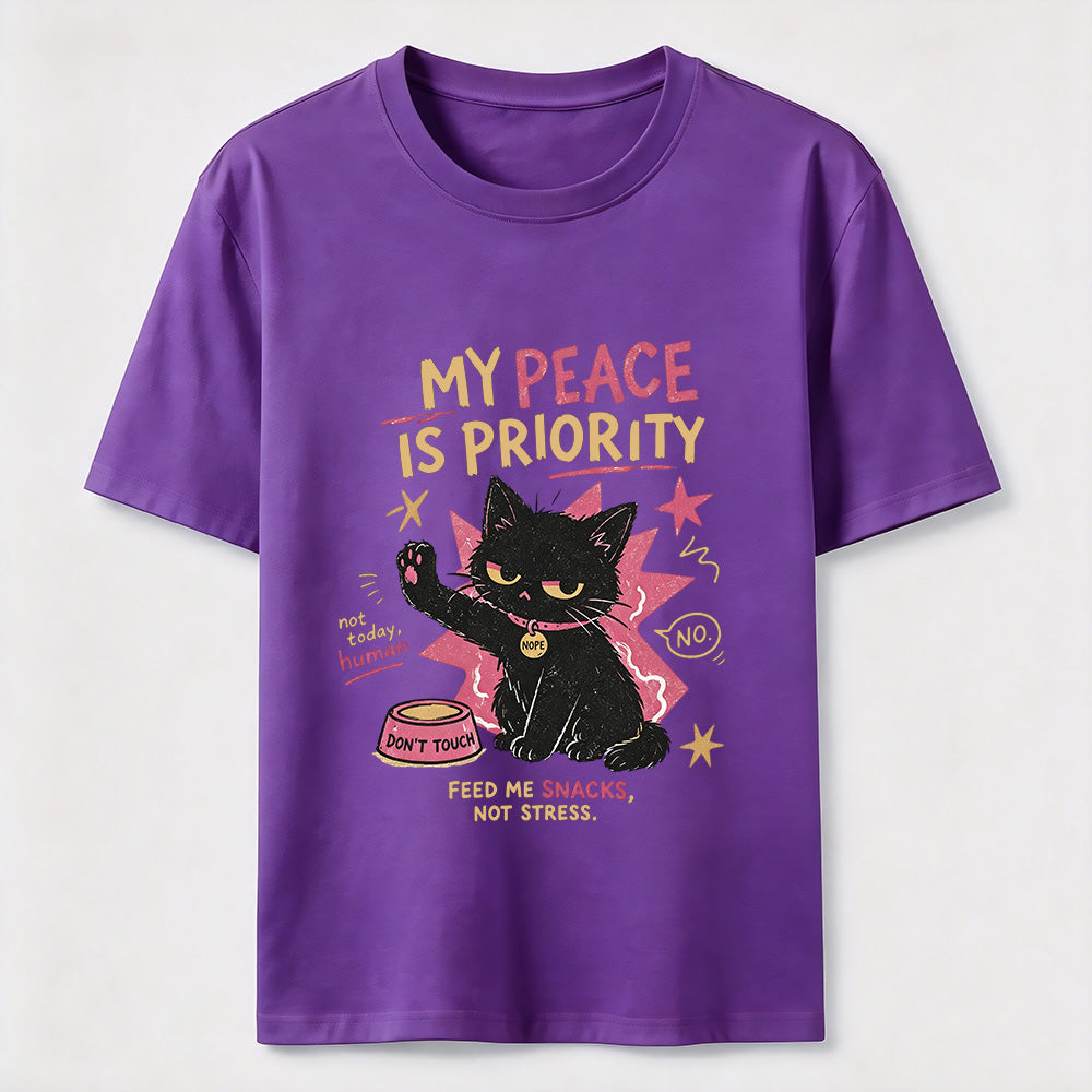 My Peace Is Priority Cat Classic T-Shirt
