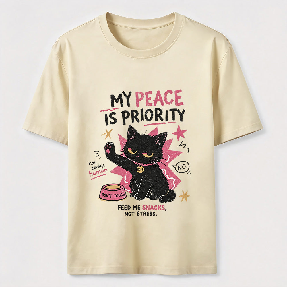 My Peace Is Priority Cat Classic T-Shirt