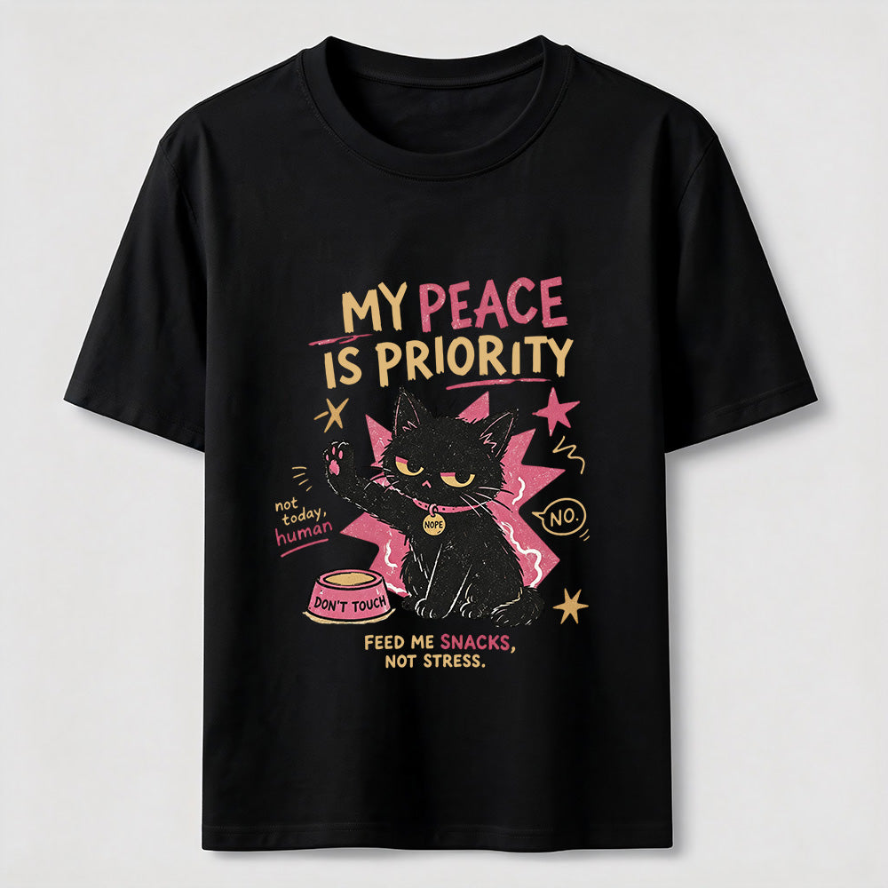My Peace Is Priority Cat Classic T-Shirt