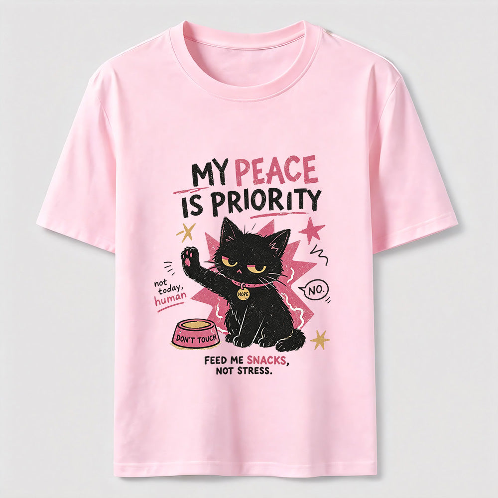 My Peace Is Priority Cat Classic T-Shirt