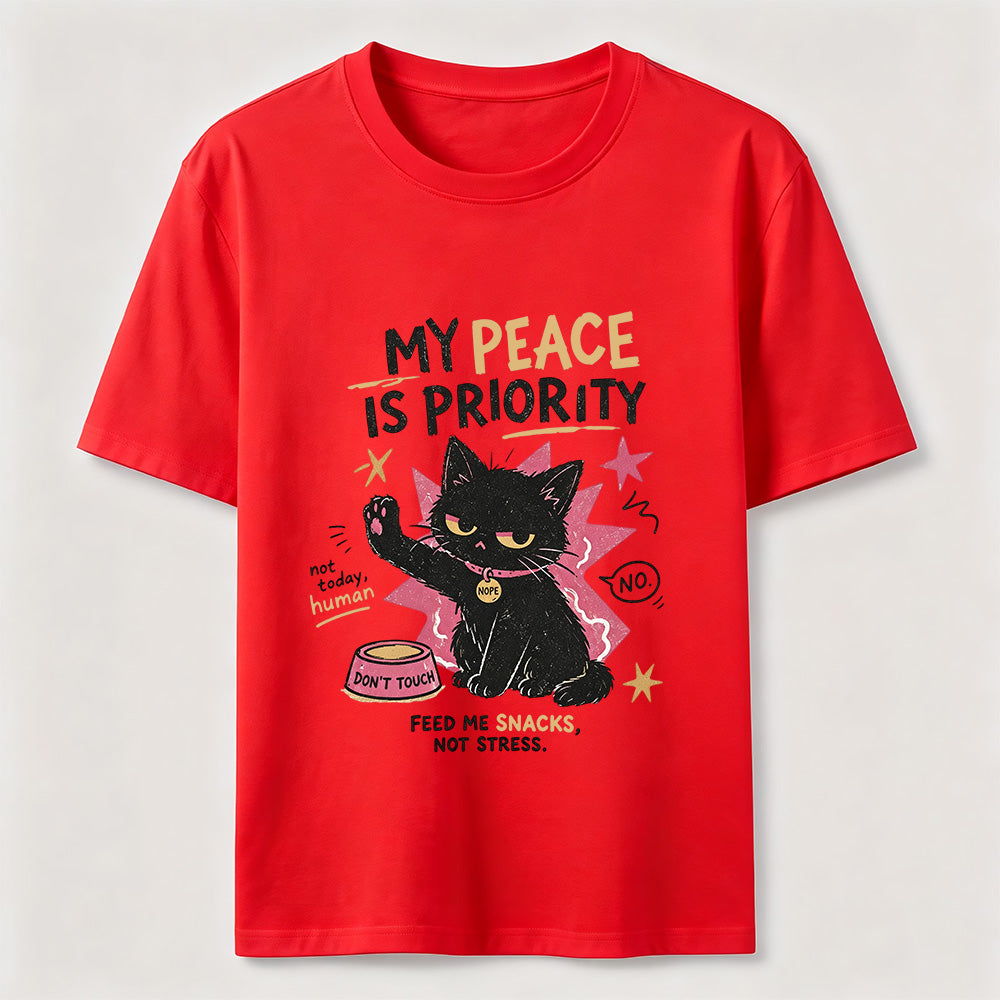 My Peace Is Priority Cat Classic T-Shirt