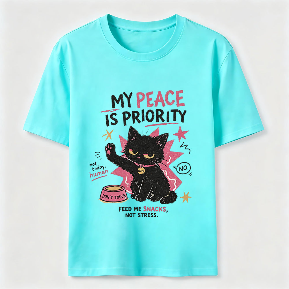 My Peace Is Priority Cat Classic T-Shirt