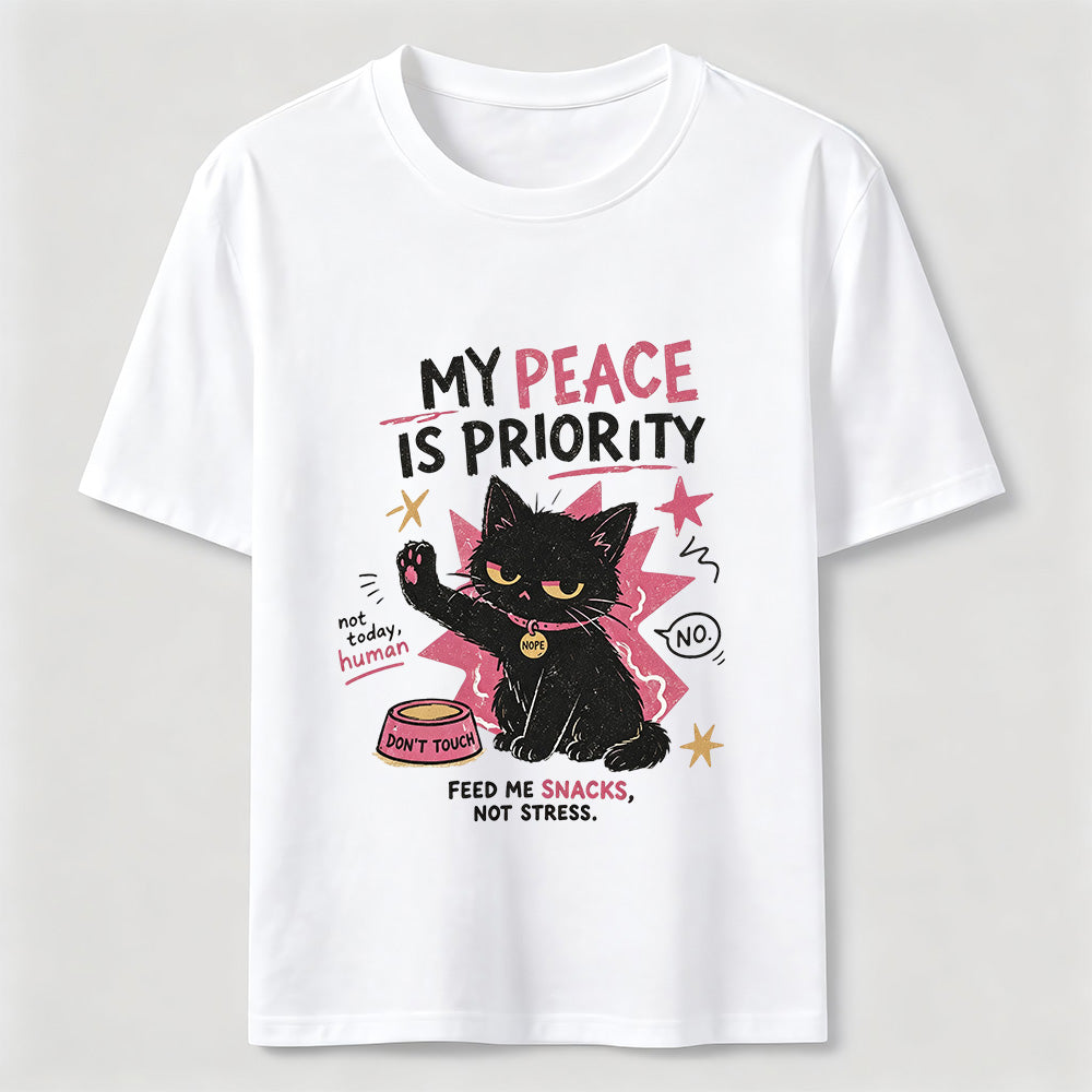 My Peace Is Priority Cat Classic T-Shirt