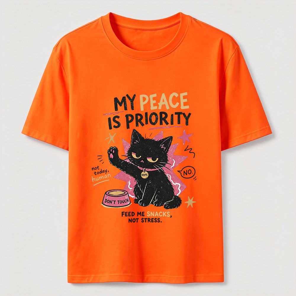 My Peace Is Priority Cat Classic T-Shirt