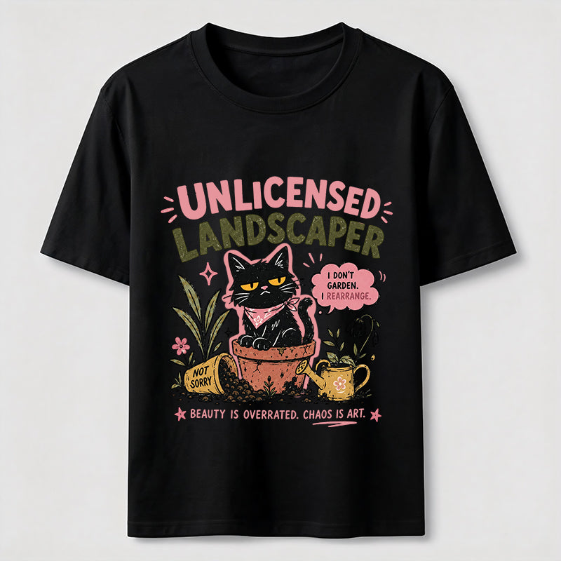 Unlicensed Landscaper Cat Classic T-Shirt