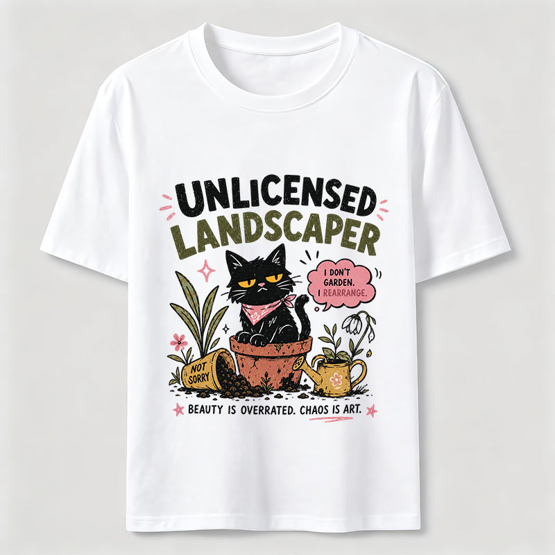 Unlicensed Landscaper Cat Classic T-Shirt